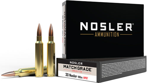 Nosler 60029 Match Grade Custom Competition Hollow Point Boat Tail  190 Grain .30 Nosler