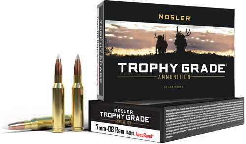 Nosler 60042 Trophy Grade Nosler AccuBond  140 Grain 7mm-08 Remington