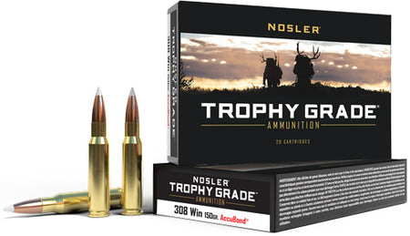 Nosler 60056 Trophy Grade Nosler AccuBond  150 Grain .308 Win / 7.62x51mm