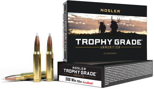 Nosler 60056 Trophy Grade Nosler AccuBond  150 Grain .308 Win / 7.62x51mm