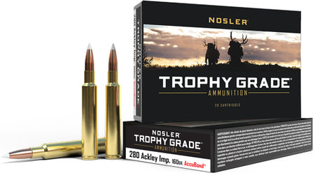Nosler 60076 Trophy Grade Nosler AccuBond  160 Grain .280 Ackley
