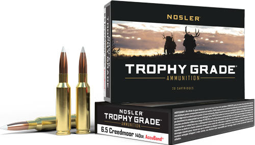 Nosler 60080 Trophy Grade Nosler AccuBond  140 Grain 6.5mm Creedmoor