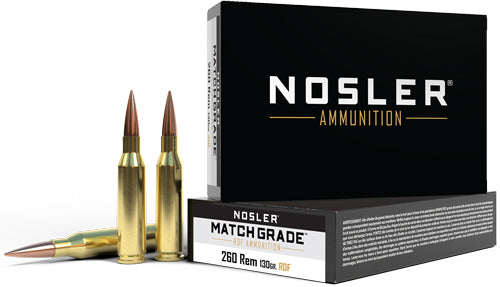 Nosler 60138 Match Grade RDF Hollow Point Boat Tail  130 Grain .260 Remington
