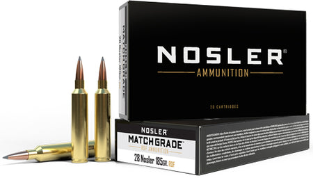 Nosler 60141 Match Grade RDF Hollow Point Boat Tail  185 Grain .28 Nosler