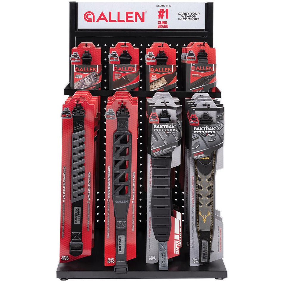 Allen Sling Retail Display Kit - 48 Slings in 6 Styles with Rack and Sign