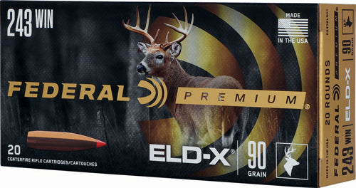 Federal P243ELDX1 Premium ELD-X Extremely Low Drag-eXpanding  90 Grain .243 Winchester