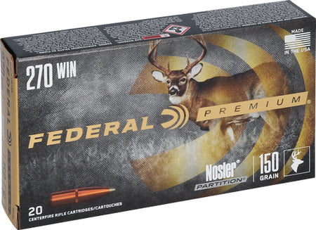 Federal P270E Premium Nosler Partition  150 Grain .270 Winchester
