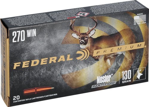 Federal P270P Premium Nosler Partition  130 Grain .270 Winchester