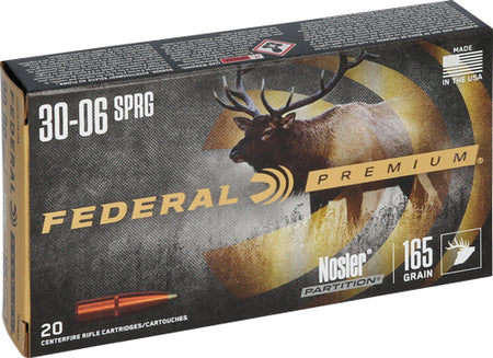 Federal P3006AD Premium Nosler Partition  165 Grain .30-06 Springfield