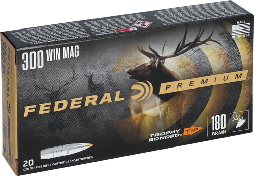 Federal P300WTT1 Premium Bonded Hollow Point Trophy Bonded Tip  180 Grain .300 Winchester Mag