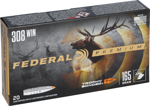 Federal P308TT2 Premium Trophy Bonded Tip  165 Grain .308 Win / 7.62x51mm