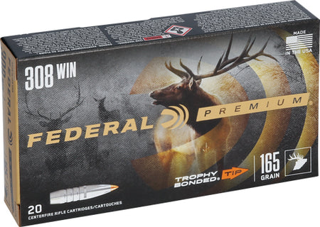 Federal P308TT2 Premium Trophy Bonded Tip  165 Grain .308 Win / 7.62x51mm