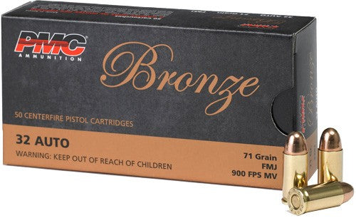 PMC Bronze .32 ACP 71gr FMJ Ammo