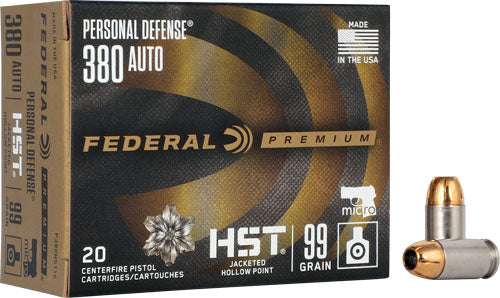 Federal Premium Defense .380 ACP/Auto 99 gr JHP ammo