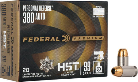 Federal Premium Defense .380 ACP/Auto 99 gr JHP ammo