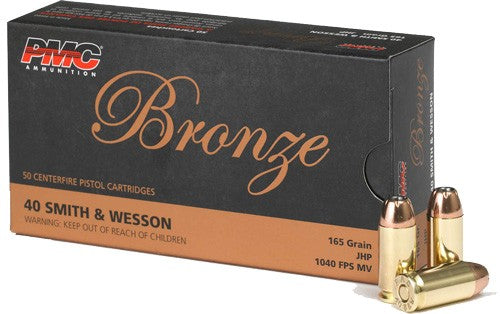 PMC 40B Bronze Jacketed Hollow Point JHP 165 Grain .40 S&W