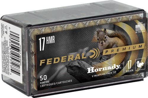 Federal Premium V-Shok Rimfire Ammo 17 HMR 17 grain Hornady V-Max
