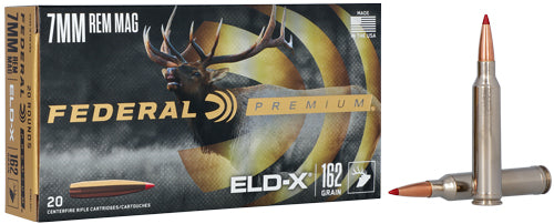 Federal Premium ELD-X 7mm Remington Mag 162 gr PolyTip ammo