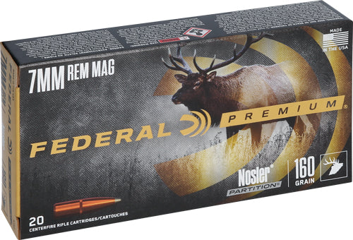 Federal P7RF Premium Nosler Partition  160 Grain 7mm Remington Mag