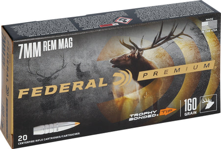 Federal P7RTT1 Premium Bonded Hollow Point Trophy Bonded Tip  160 Grain 7mm Remington Mag