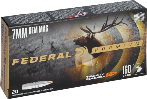 Federal P7RTT1 Premium Bonded Hollow Point Trophy Bonded Tip  160 Grain 7mm Remington Mag