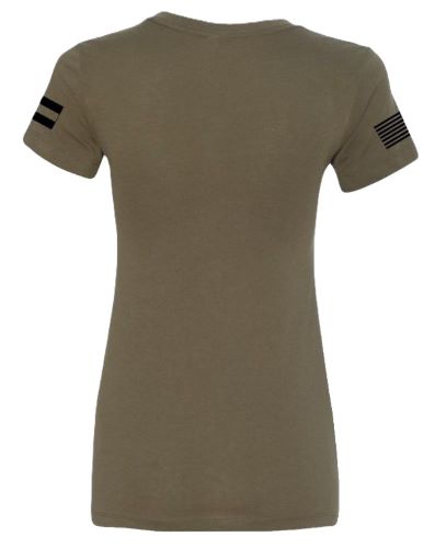 GLOCK LADIES "GLOCK GIRL FLAG TEE" SHORT SLEEVE LG MIL GRN