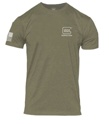 GLOCK PERFECTION FLAG TEE SHORT SLEEVE T SHIRT XL GREEN