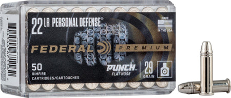 Federal Premium Personal Defense Punch .22 Long Rifle 29 gr Solid ammo