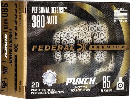 Federal PD380P1 Premium Personal Defense Punch Jacketed Hollow Point JHP 85 Grain .380 ACP/Auto