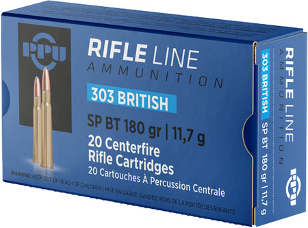 Prvi Partizan PP303S2  Soft Point Boat Tail  180 Grain .303 British