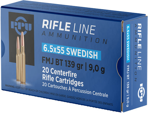 Prvi Partizan PP6SWF  Full Metal Jacket Boat Tail FMJBT 139 Grain 6.5x55mm Swedish