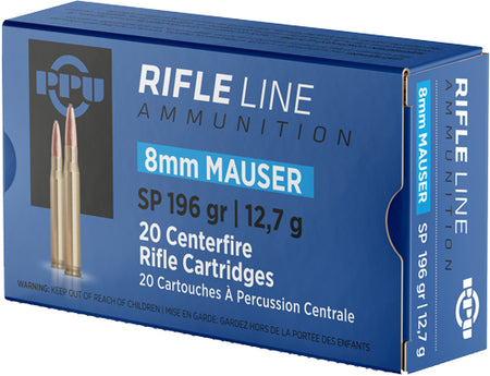 Prvi Partizan Metric Rifle 8mm Mauser 196 gr JSP ammo
