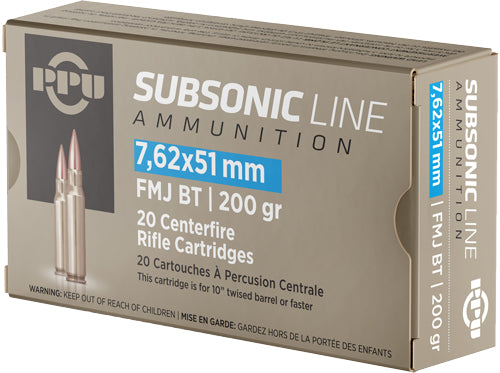 Prvi Partizan Subsonic .308 Win / 7.62x51mm 200 gr FMJ ammo
