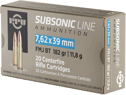 Prvi Partizan Subsonic 7.62x39mm 182 gr FMJ ammo