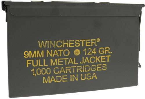 Winchester USA Nato Ammo Can 9mm Luger / Parabellum 124 gr FMJ ammo