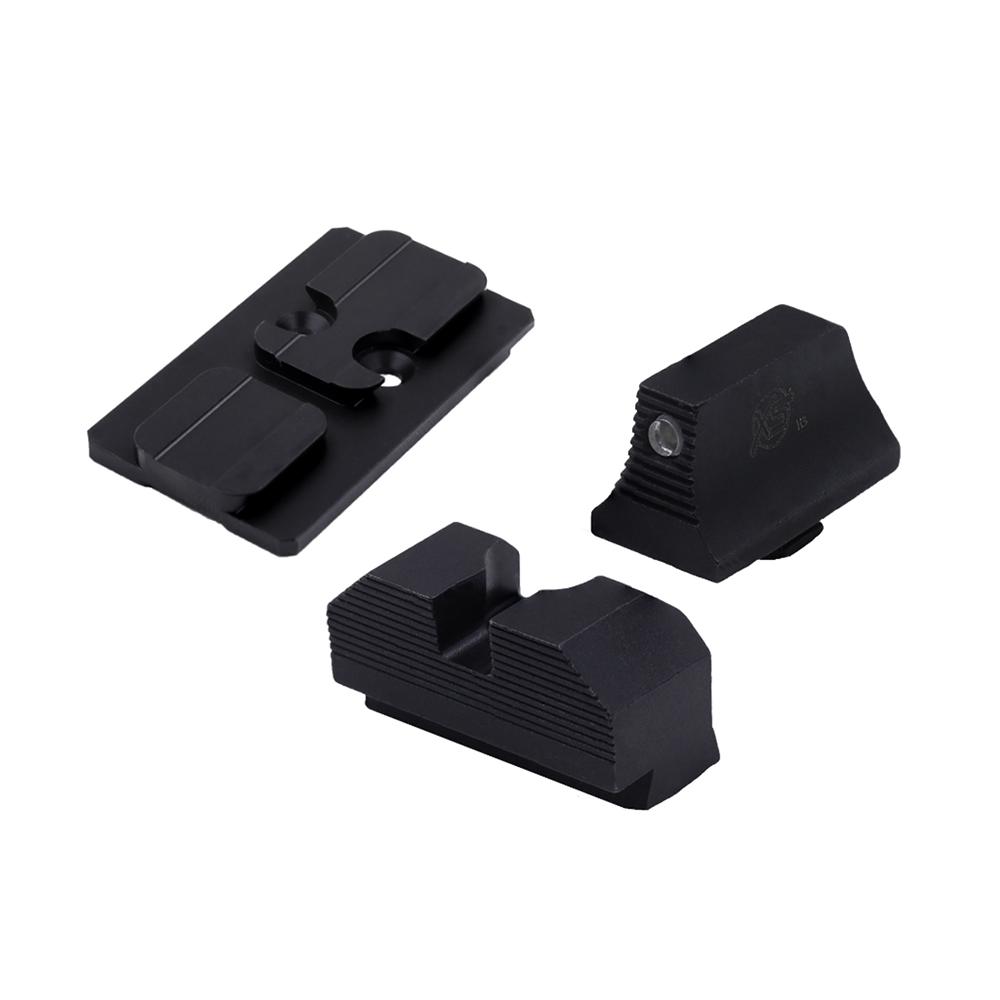 XS Sights Glock MOS Optic Mount Bundle for ACRO Footprint with Tritium Sights Black
