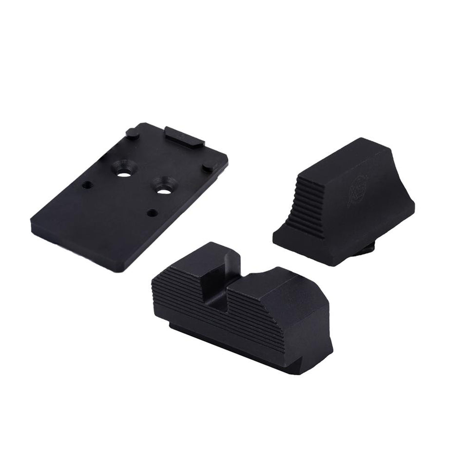 XS Sights Glock MOS Optic Mount Bundle for RMR Footprint Non-Tritium Black