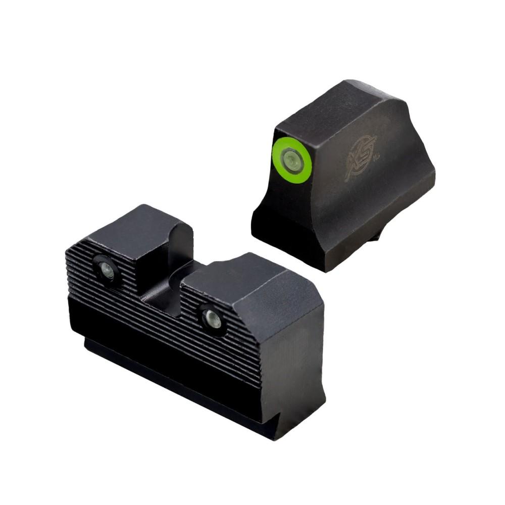 XS R3D 2.0 Suppressor Height Night Sights for Glock 42/43/43X/48 - Green Front, Black Rear