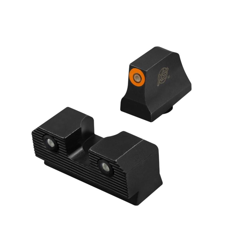 XS Sight Systems R2D 2.0 Suppressor Height Night Sights for Glock - Orange Front Black Rear