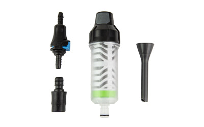 Aquamira Frontier Max Water Filtration System with Backcountry Green Filter, Black and Gray 67022