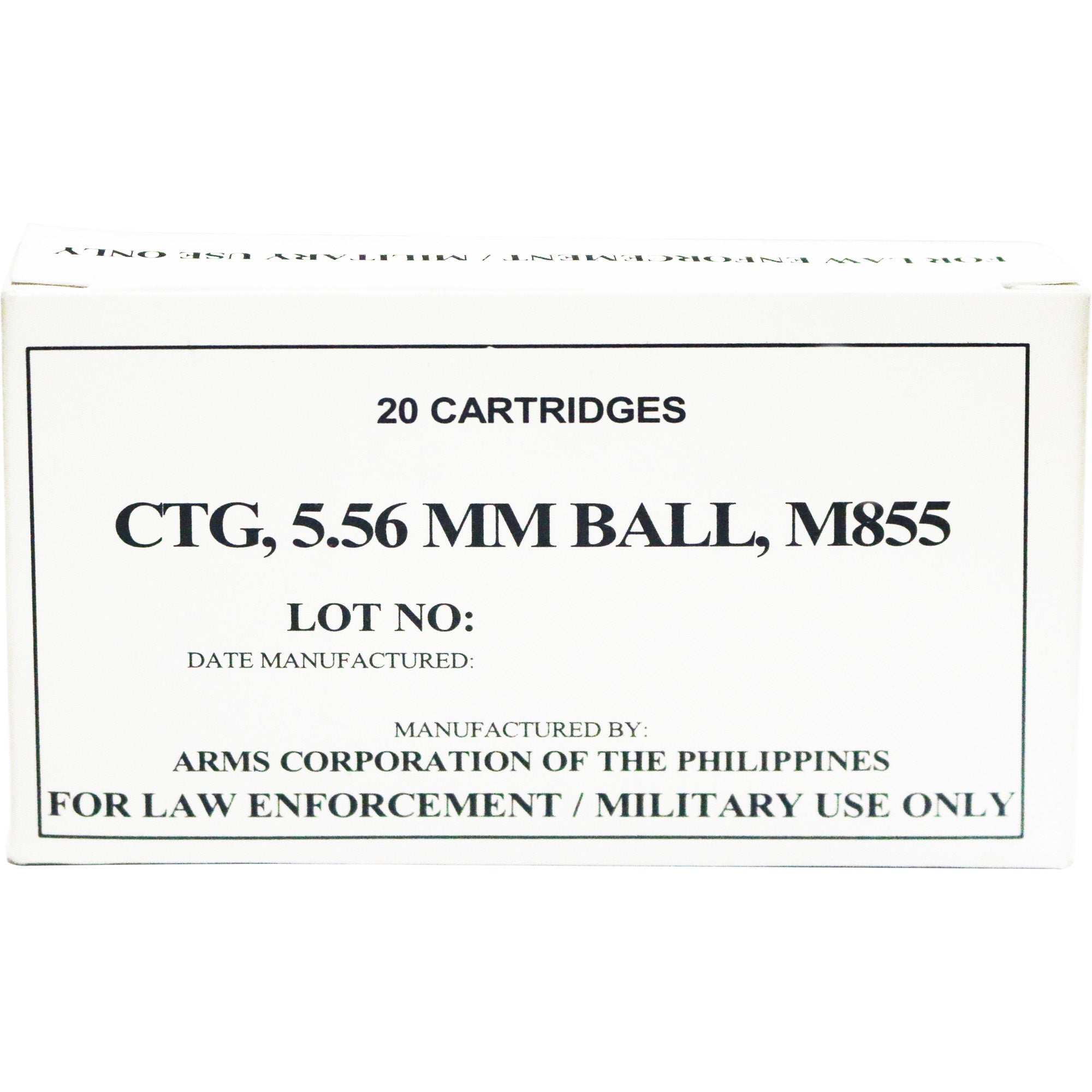 ARMSCOR 5.56X45 62GR FMJ (M855) 1000RD CASE LOT