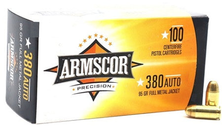 ARMSCOR .380 Auto 95gr FMJ Ammo