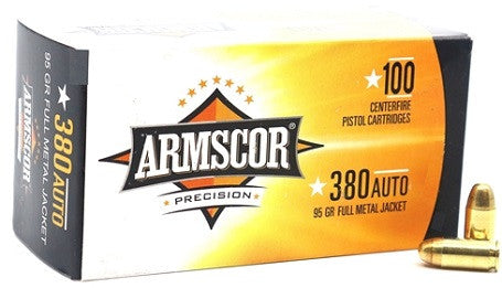 ARMSCOR .380 Auto 95gr FMJ Ammo