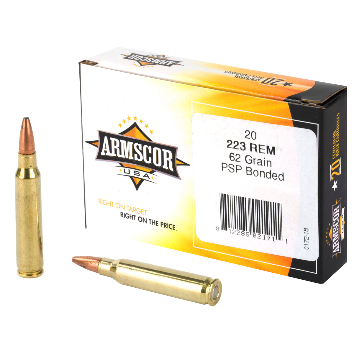 Armscor  .223 Remington 62 gr JSP ammo