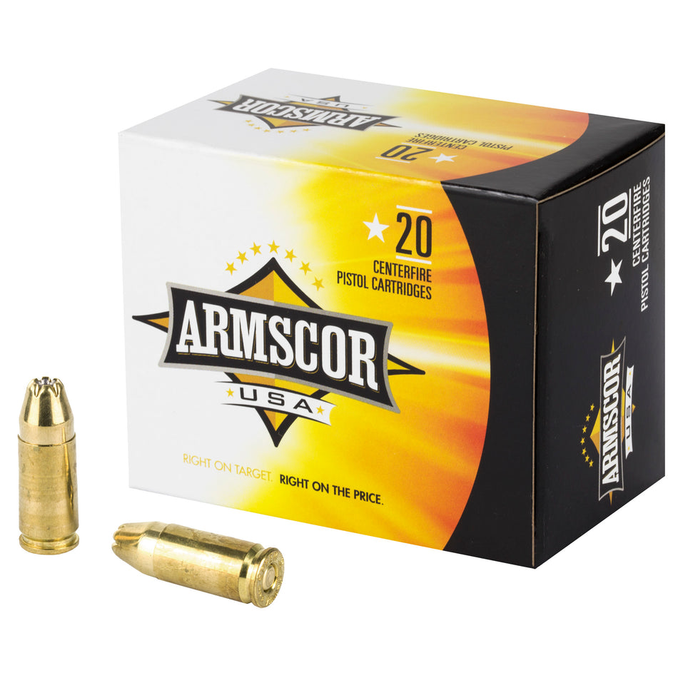Armscor Defense Pistol Ammo 9mm 124 gr. JHP 20 rd.
