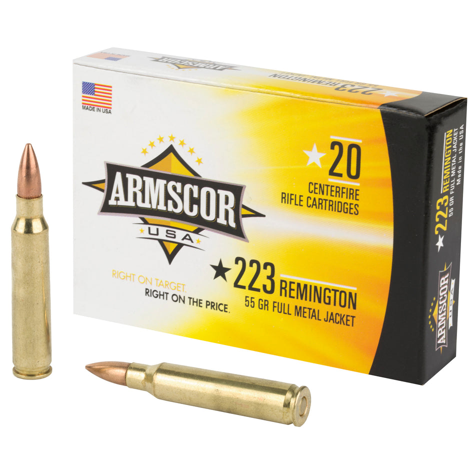 ARMSCOR .223 Remington 55 Grain Full Metal Jacket Ammo