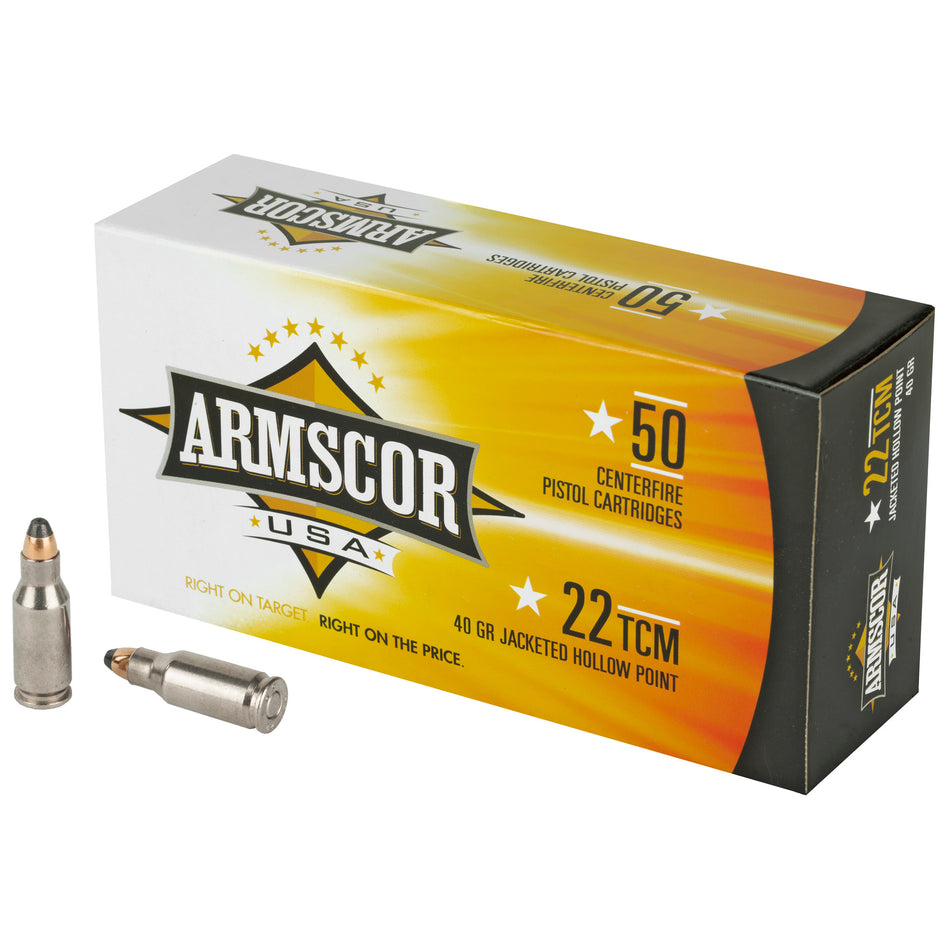 Armscor Competition .22 TCM 40 gr JHP ammo
