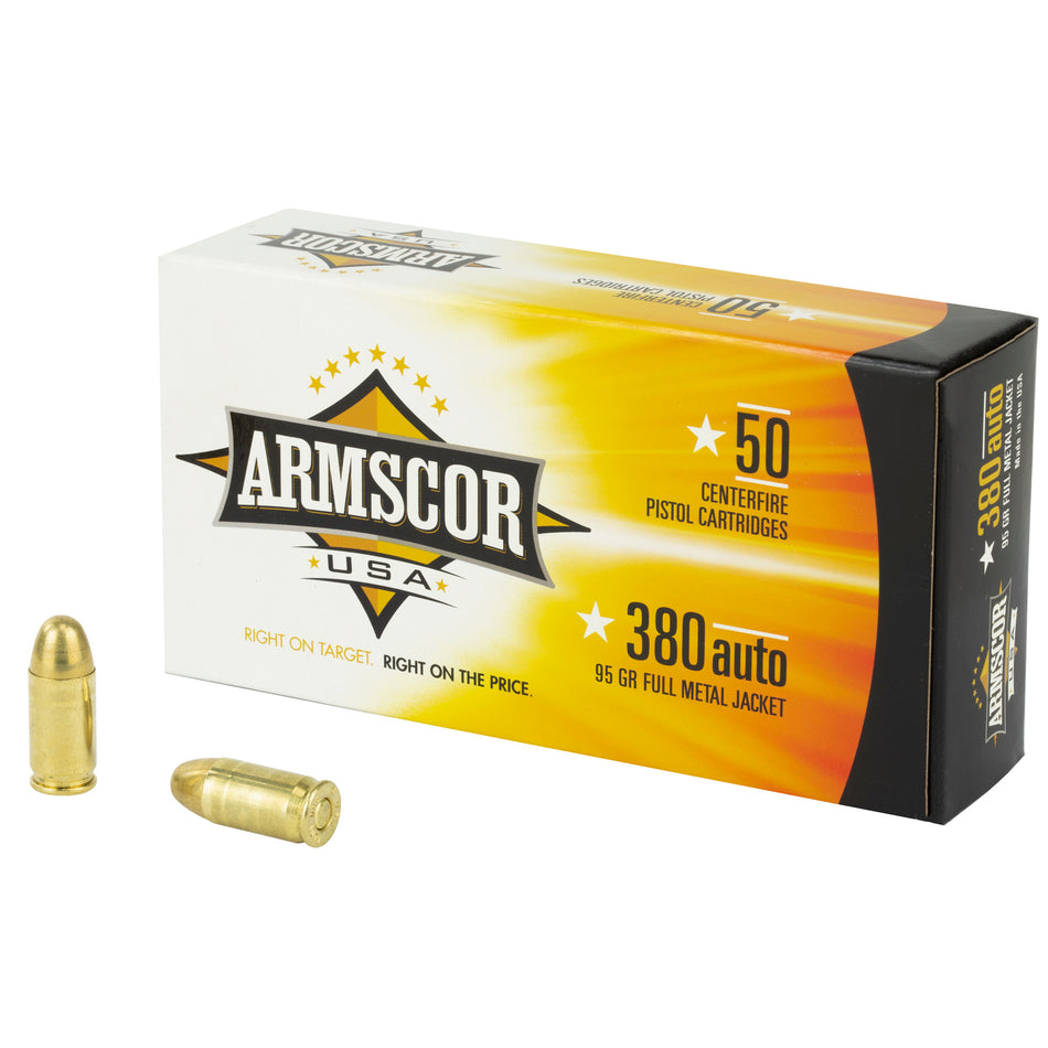 ARMSCOR 380 Auto 95gr FMJ Ammo