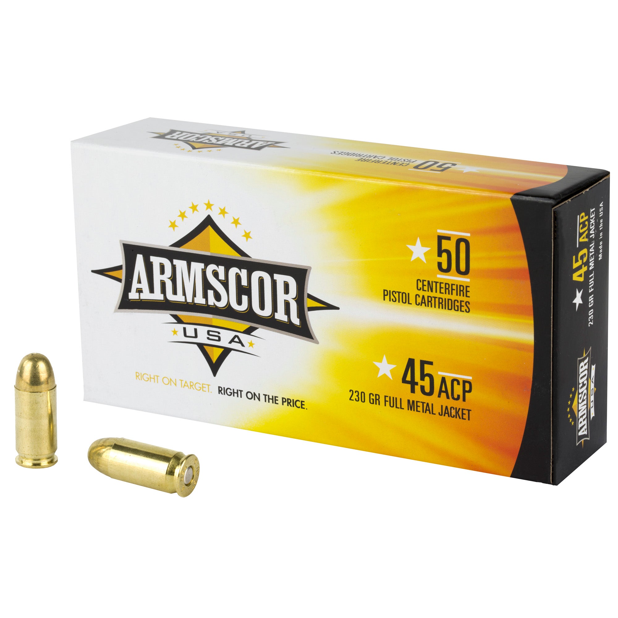 Armscor 45 ACP 230gr FMJ Pistol Ammo