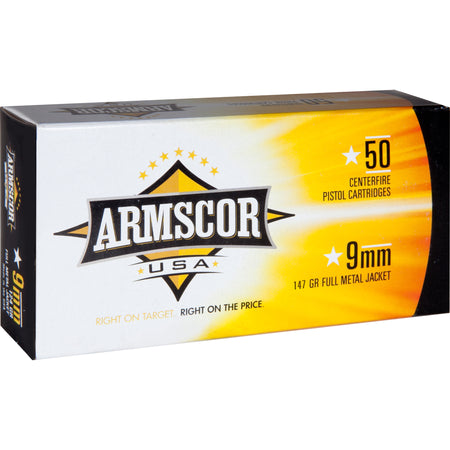 Armscor 9mm Luger 147gr FMJ  Pistol Ammunition